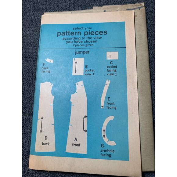 Simplicity 8364 Vintage Sewing Pattern Womens Jumper Dress 1970s Size 12 - Picture 5 of 5